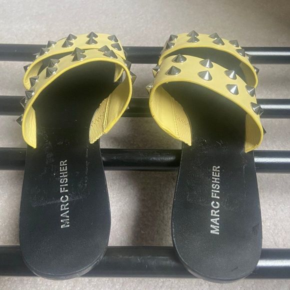 MARC FISHER Women Bolive Studded Slide Sandals - NEW NWOB - Picture 5 of 8